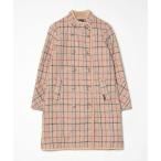 ショッピングラベンハム 「LAVENHAM」 チェック柄中綿コート 38 ベージュ レディース