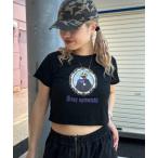 「JEANASIS」 半袖Tシャツ FREE ブラック系その他 レディース