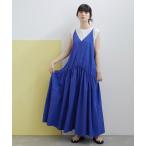 「ADAM ET ROPE'」 キャミソールワンピース FREE ブルー レディース