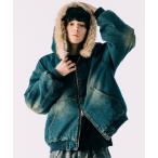 ブルゾン アウター 「ファー脱着可能」2way フェイクファー ジップアップ 中綿 フードブルゾン/中綿ジップパーカー メンズ レディース