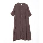 「SHIPS any」 シャツワンピース ONE SIZE ブラウン レディース