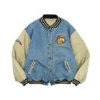 ショッピングused スタジャン 「USED」90’s Disney ”Winnie the Pooh” 中綿入り デニム アワードジャケット メンズ レディース