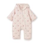 ベビー服 ロンパース 「GIRLS」モチーフキルトジャンプスーツ