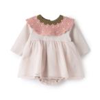 ベビー服 ロンパース いちご衿つきロンパース