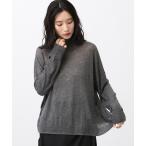 ショッピングガーゼ tシャツ 「natural by clip」14ゲージウール混ガーゼタートルネックプルオーバー レディース