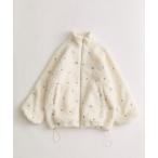 ブルゾン アウター 花刺繍ボアブルゾン レディース