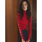 ショッピングトップス ニット セーター スラッシュリブニットトップス レディース