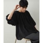 「OPAQUE.CLIP」 7分袖ブラウス 38 ブラック レディース