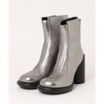 「UN3D.」 ショートブーツ 36 シルバー レディース