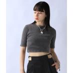 「JEANASIS」 半袖カットソー FREE チャコールグレー レディース