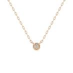 ネックレス K10ピンクゴールド 一粒 ネックレス レディース