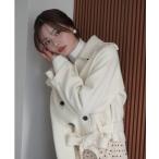 トレンチコート コート ウールショートトレンチコート レディース