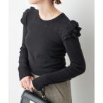 ニット セーター アルパカ混フリルニット レディース
