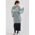 ショッピングニット ワンピース シャギーロゴニットワンピース