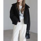 コート アウター ボアショートジャケット レディース