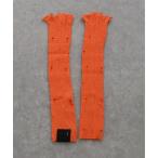 アームカバー リブニットダメージアームウォーマー レディース