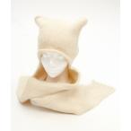 ショッピングＺＡＫＫＡ ニット帽 ニットキャップ an meets zakka 起毛ファーネコ耳イヤーフラップマフラーニット帽 レディース メンズ