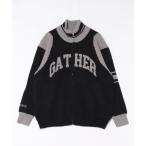 セーター ニット an meets zakka ゲームシャツZIPニットセーター メンズ レディース