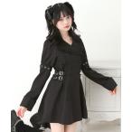 ワンピース サイドベルトテーラードワンピース