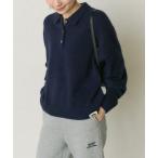 ニット セーター FOX混ニットポロ レディース