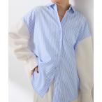 ブラウス シャツ ポンチドッキングシャツ レディース