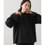 ショッピングハイネック ブラウス シャツ ハイネックレースキャンディスリーブブラウス レディース