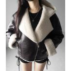  мутоновое пальто боа пальто [ 2color ] Vintage кожа f-ti боа мутон жакет | vintage leather hoodie b