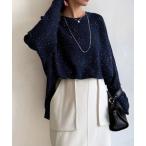 ショッピングスパンコール ニット セーター スパンコールドルマンニットプルオーバー レディース