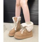 ショッピングウェッジソール ブーツ レースアップ ムートンブーツ レディース