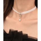  короткое колье [float] bell спальное место snow хлопья × жемчуг очарование имеется короткое колье [ Рождество / женщина ./ подарок ] женский 