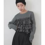 ショッピングフリル ニット セーター フリルビスチェニットプルオーバー レディース