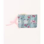 ポーチ ジップドパースCheck Floral レディース