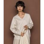 ショッピング洗濯機 ニット セーター 「ふわもち」Vネックニット「洗濯機で洗える」 レディース