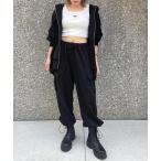 [ENVYM] брюки-карго FREE черный женский 