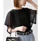 「SHIPS any」 半袖カットソー ONE SIZE ブラック レディース