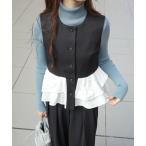 ベスト ジレ peplum lady vest / ノースリーブペプラムベスト レディース