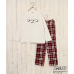 ショッピングスヌーピー パジャマ ルームウェア スヌーピーチェックルームウェア上下セット レディース