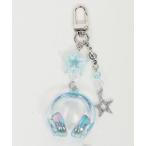 ショッピングキーホルダー キーホルダー WEGO/オーロラクリアヘッドホンキーホルダー