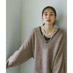 ショッピングチュニック ニット セーター フワフワHugmeVネックチュニック/577892 レディース