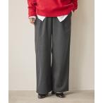 パンツ ツイードライクストレートパンツ「プチ・プラスサイズあり」 レディース