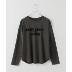 tシャツ ピグメントフロッキーロゴロンT レディース