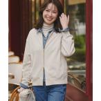 ショッピングコットン ブルゾン アウター クリアコットンテリー ダブルジップ ブルゾン レディース