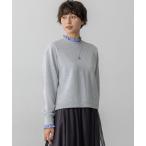 トレーナー スウェット クリアコットンテリー ストライプフリル スウェット レディース