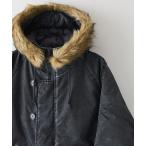 ショッピングnixon ミリタリージャケット モッズコート 「UNIIT/ユニット」ヴィンテージナイロンN-2B オーバーサイズ 古着加工 衿ファー