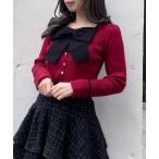 ショッピングリボン ニット セーター リボンレイヤードニット レディース