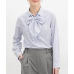 ブラウス シャツ 「らくらくアイロン」ボウタイ付フリルシャツ レディース