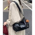 ショッピング通勤用 ショルダーバッグ バッグ Y2K 大容量バッグ ショルダーバッグ＆斜め掛けバッグ デイリー＆通勤用 ワンショルダークロワッサン 「チャーム付」 レディ