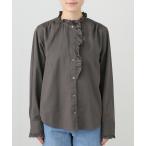 ブラウス シャツ コットンラッフルフリルブラウス レディース