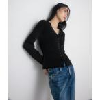 ショッピングストレート カーディガン 「骨格ストレート向け」着やせ力抜群Vネック長袖カーディガン レディース