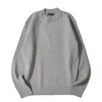 ショッピング柄 セーター ニット ブリスター柄モックニット メンズ